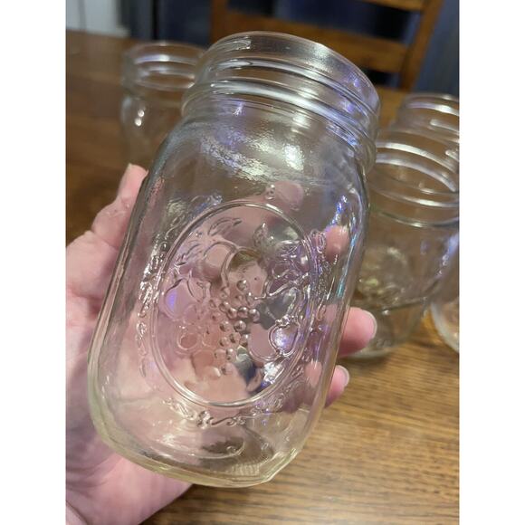 Lot Of 7 Modern Ball Mason Jars Pint Clear Glass Canning Holiday Decor Crafts - Picture 2 of 6